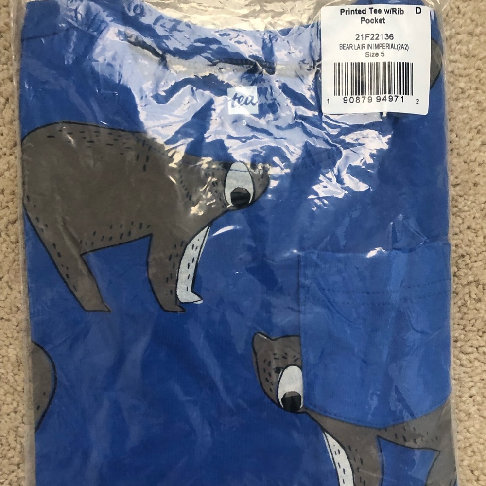 NWT tea collection long sleeve bear shirt size 5